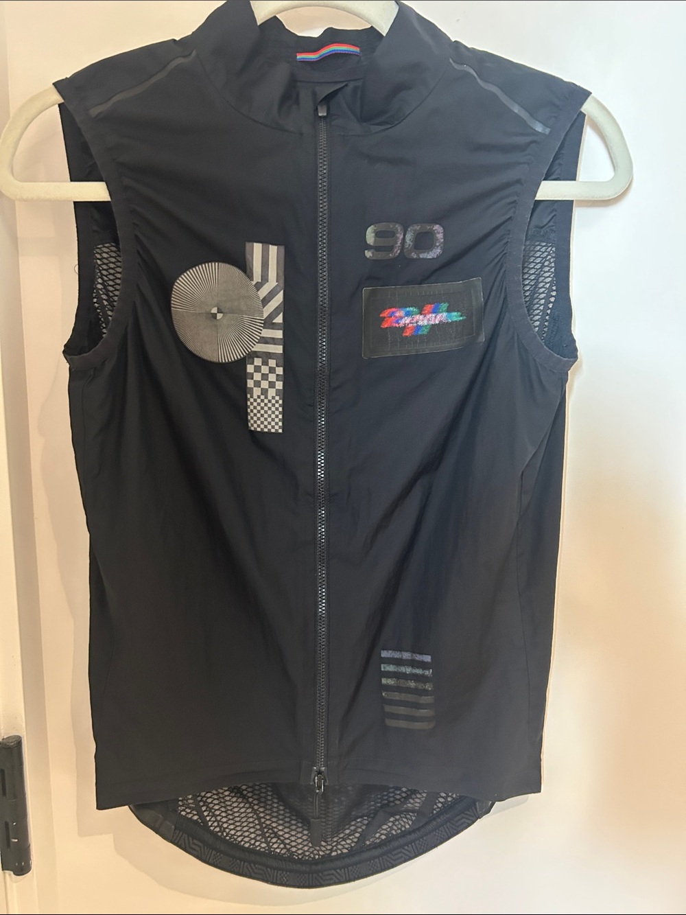 Rapha Black mens Cycling Vest with Graphic Accents